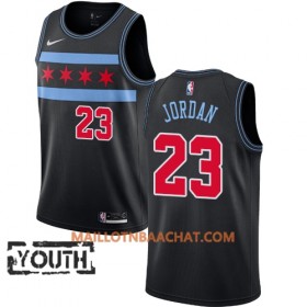 Maillot NBA Chicago Bulls Michael Jordan 23 2018-19 Nike City Edition Noir Swingman - Enfant